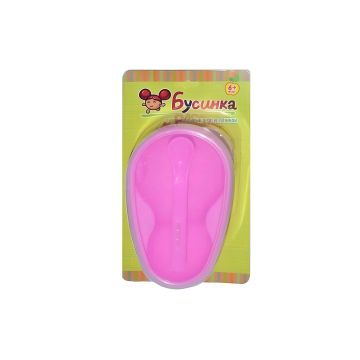 Бусинка тарелочка с крышкой с ложкой