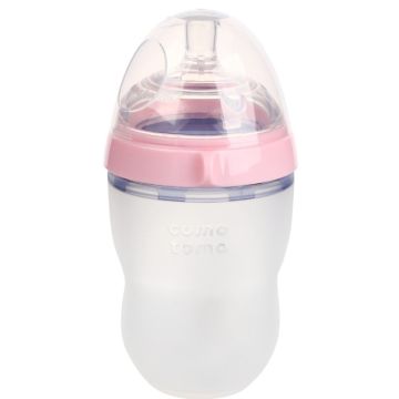 Бутылка для кормления Como tomo силикон original розовая 250мл 3+