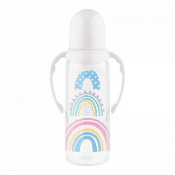 Бутылка Lubby силикон с ручкой 0+ 250мл(15200/12)