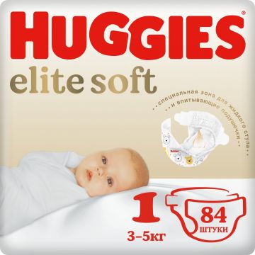 Подгузники Huggies ES 1-NB 3-5кг (84шт)