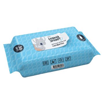 Влажные салфетки Мама знает детские 0м+ 30шт