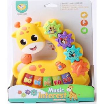 Игрушка музыкальный пианино жираф 855-168D