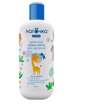 Крем-гель для купания Лапочка с Д-пантенолом и натуральными экстрактами 400мл