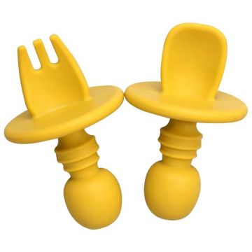 Ложка и вилка пол силикон  в кейсе