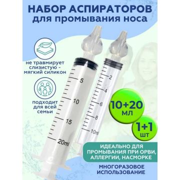 Набор для промывания носа: аспиратор