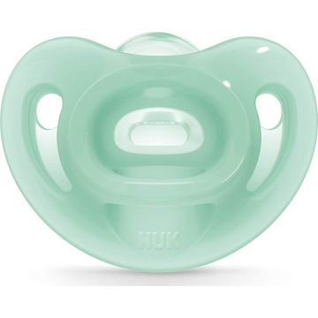 Пустышка Nuk Sensitive силикон зеленый 0-6мес