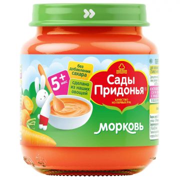 Пюре Сады придонья в стекле морковь 120г с 5 месяцев