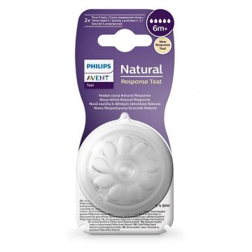 Соска для бутылки Avent natural anti-colic 6мес 2шт SCY965/02