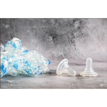 Соска для бутылки Бусинка силикон 1шт в пакете