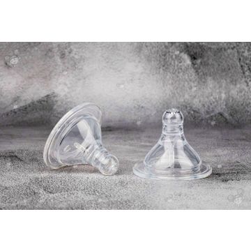 Соска для бутылки Бусинка шир.гор силикон 2шт на блистере