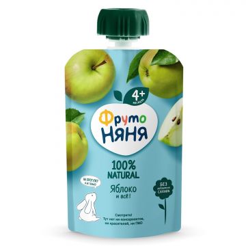Пюре Фруто няня Дой-пак яблоко 90г с 4 месяцев