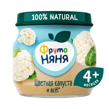Пюре Фруто няня в стекле цветная капуста 80г с 4 месяцев