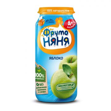 Пюре Фруто няня в стекле яблоко 250г с 4 месяцев