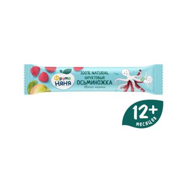 Фруктовые кусочки Осьминожка Фруто няня яблоко, малина 16г с 12 месяцев