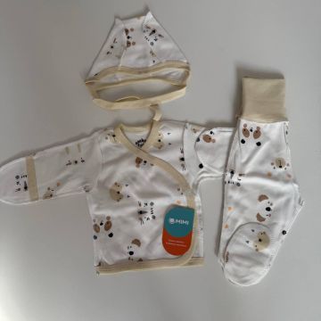 Набор 3в1 распашонка.ползунки.чепчик   Интерлок     R-Mi-117