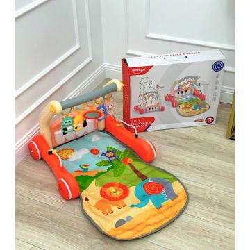 Ходунки с развивающим ковриком,2в1 свет, звук