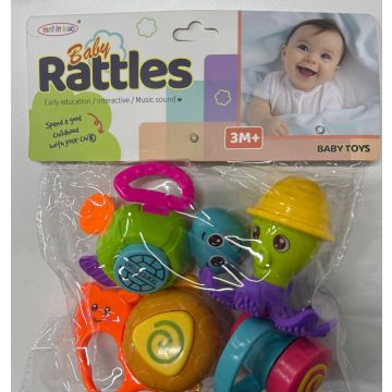 Погремушка-прорезыватель BABY RATTLES 4в1 8430-21