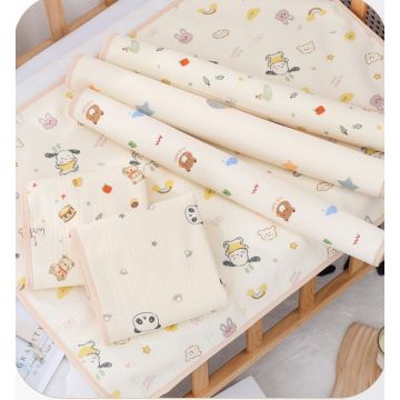 Непромокаемая пеленка Молочный 70*90см   Муслин/махра  BE-15