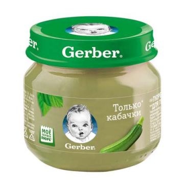 Пюре Gerber в стекле кабачок 80г с 4 месяцев