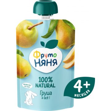 Пюре Фруто няня Дой-пак груша 90г с 4 месяцев