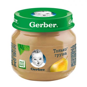 Пюре Gerber в стекле груша 80г с 4 месяцев