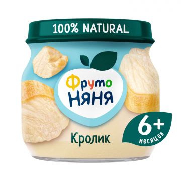 Пюре Фруто няня в стекле кролик 80г с 6 месяцев