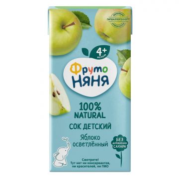 Сок Фруто няня яблоко 200мл с 4 месяцев