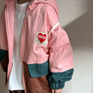 Ветровка Possible TongDirector джинсовая Розовый/коричневый/зеленый Дев Замок C83713