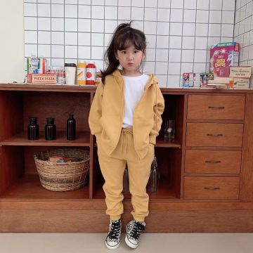 Спортивная двойка  однотонный Fashion Трикотаж Желтый Уни Замок spo847