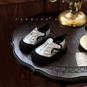 Полуботинки Nube Kids Натуральная кожа  Черный/серебро,  Липучка Уни 100% натуральная кожа/цигейка 1