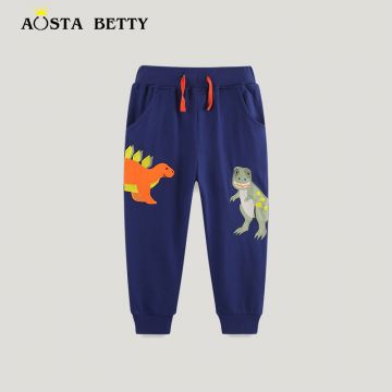 Трико Оранжевый и зеленый динозавр Aosta betty Трикотаж Темно-синий Мал  3115