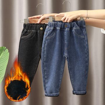 Брюки джинсовые   Начес     S144