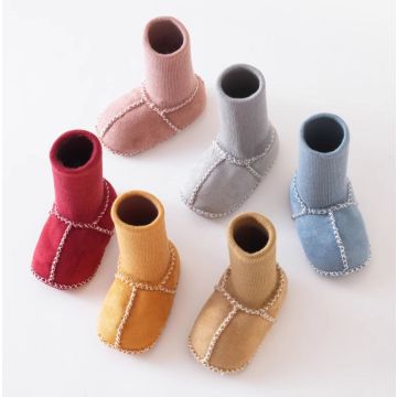 Пинетки детские  Натуральная замша/шерсть  ,   Уни 100% Хлопок 19-180E