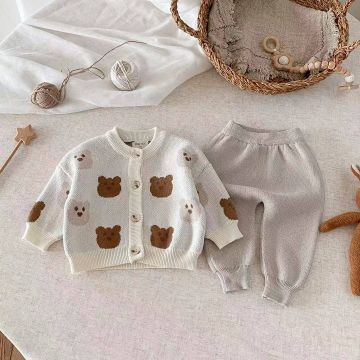 Детский комплект 2в1 кофта штаны   Вязаный трикотаж     2529