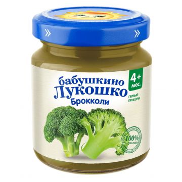 Пюре Бабушкино Лукошко в стекле брокколи 100г с 4 месяцев
