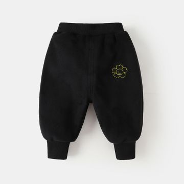 Штаны Цветочек Tongxiaosheng Флис Черный Мал  YT31
