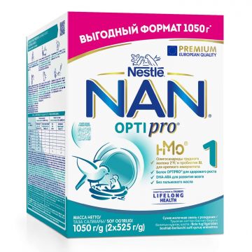 Молочная смесь NAN Optipro 1 1050г с 0 месяцев