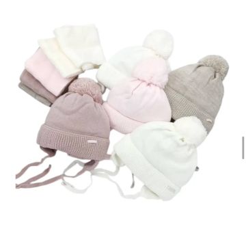 Шапка с шарфом Grans Вязаный   Дев, Зима Один бубон  A967-ST