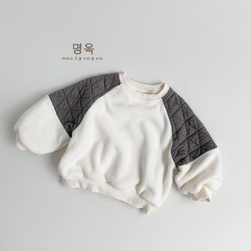 Свитшот  Muziyouyou Флис/трикотаж Молочный/серый Уни  88162