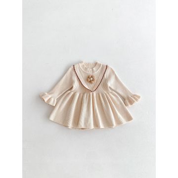 Платье  Yidoumi Вязаный трикотаж Бежевый Дев  GZ674