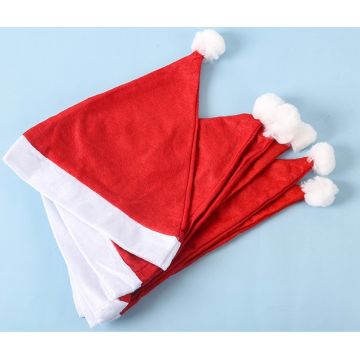 Новогодняя шапка колпак  Фетр Красный  Уни, Новый год Один бубон SHAP102