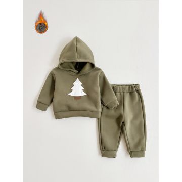 Спортивная двойка  Ёлка FMPDC Трикотаж/флис Оливковый Уни Кнопка на плече Q137