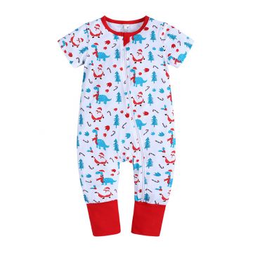 Ромпер  Дед Мороз/динозавр Kids Tales Кулирка Белый/красный Уни Замок HY2002