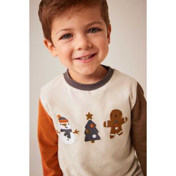 Лонгслив детский Новый год Little Maven Хлопок бежевый  Мал  51795