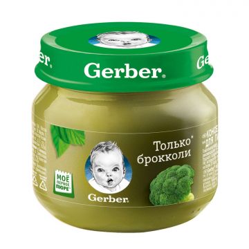 Пюре Gerber в стекле брокколи 80г с 4 месяцев