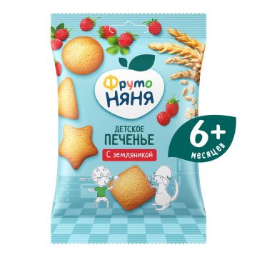 Печенье Фруто няня с земляникой 50г с 6 месяцев