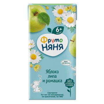 Сок Фруто няня яблоко, липа, ромашка 200мл с 6 месяцев