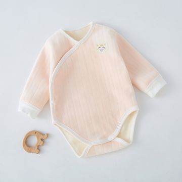 Боди длинный рукав Котёнок Junjie Флис Персиковый Дев Кнопка LC8011