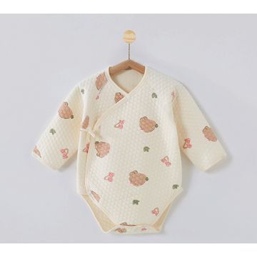 Боди длинный рукав Грибы  Капитоний Молочный Уни Кнопка/завязка XS23007