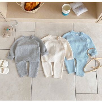 Детский комплект 2в1 кофта штаны   Вязаный трикотаж     2524